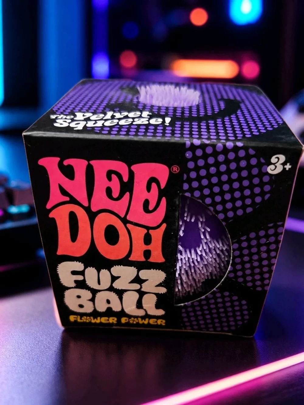 Nee Doh Fuzz Ball Flower Power - Purple Sensory Toy